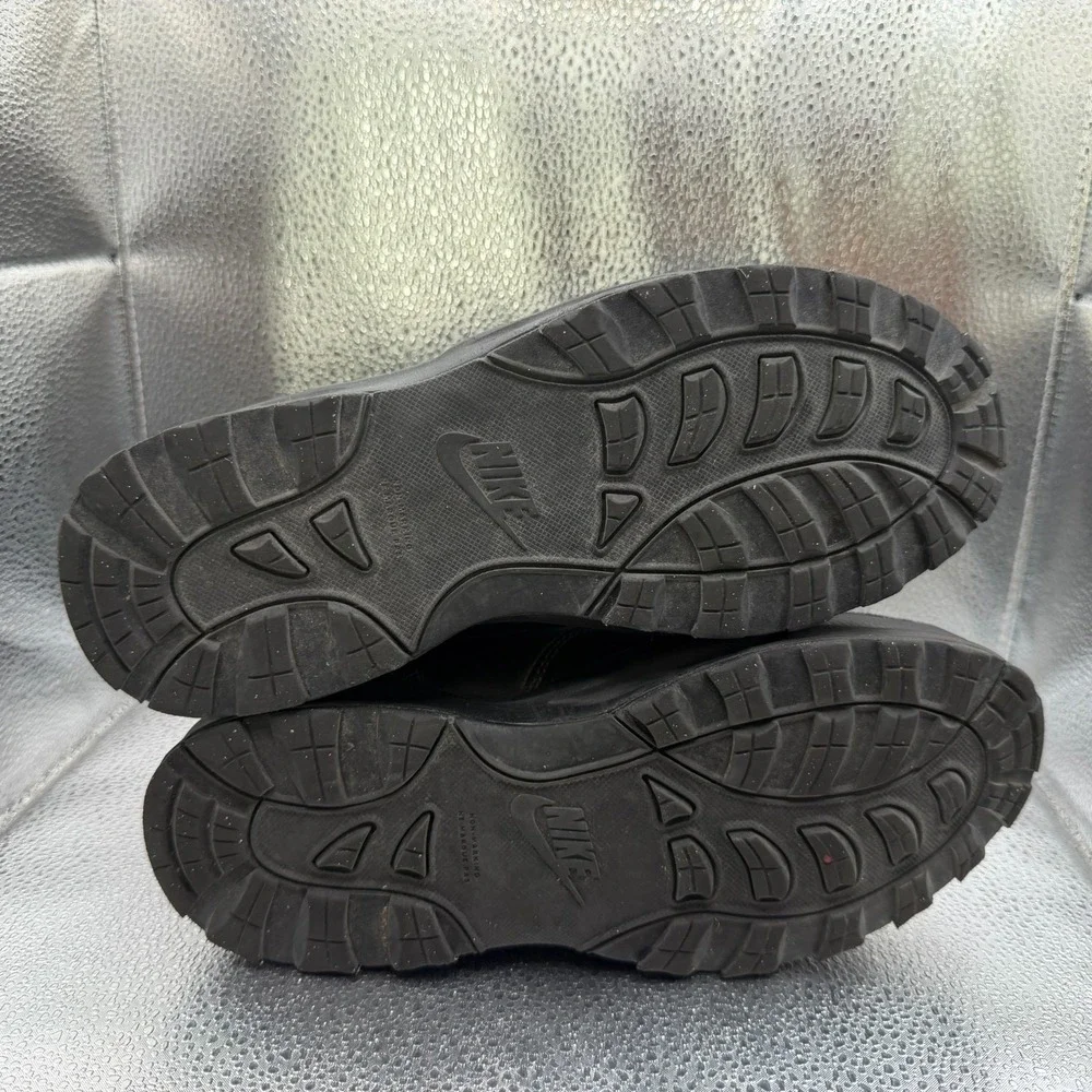 Size 6.5Y Nike Manoa LTR (GS) Mid‎ Black Kids Leather Lace-Up Boots BQ5372-001